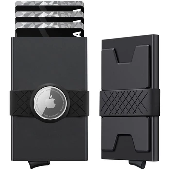 Мъжки портфейл | Метални портфейли с RFID-блокирующим слой | Тънък минималистичен алуминиев чантата си, с бутон за бърз достъп до картата